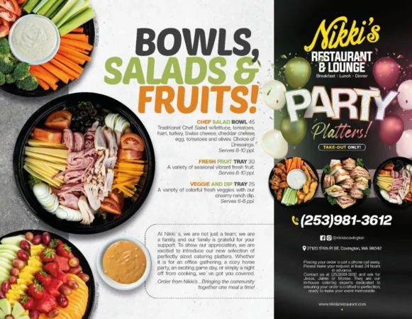 Nikki's printed catering menu page 2